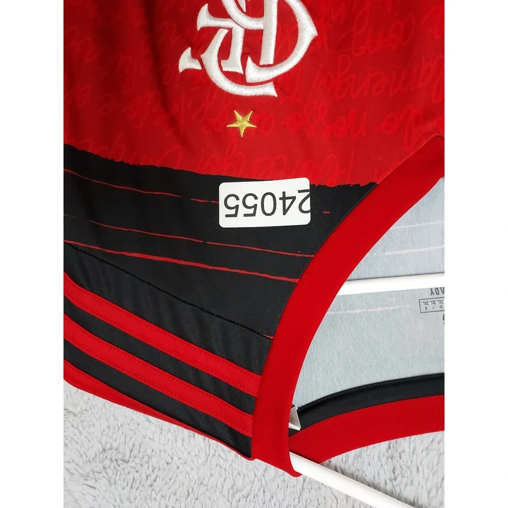 Brazil Flamengo CR Soccer Jersey Mens 2XL XXL Red Black Adidas Aeroready Futbol